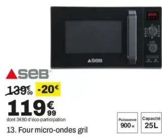 SEB Four micro-ondes grill