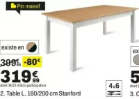 Table L. 160/200 cm Stanford