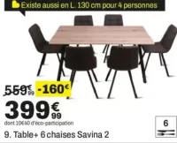 Table+ 6 chaises Savina 2