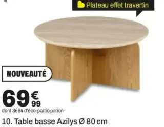 Table basse Azilys Ø 80 cm