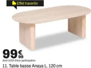 Table basse Anaya L. 120 cm