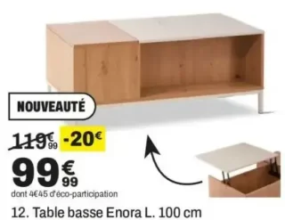 Table basse Enora L. 100 cm