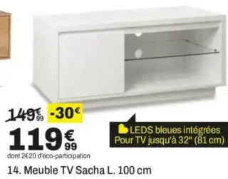 Meuble TV Sacha L. 100 cm