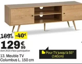 Meuble TV Columbus L. 150 cm