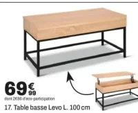 Table basse Levo L. 100 cm