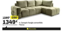 Canapé d'angle convertible Flocca