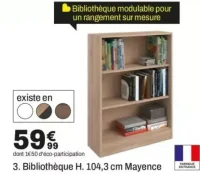 Bibliothèque H. 104,3 cm Mayence