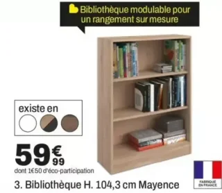 Bibliothèque H. 104,3 cm Mayence