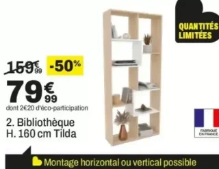 2. Bibliothèque H. 160 cm Tilda