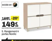 5. Rangement 4 portes Nordic