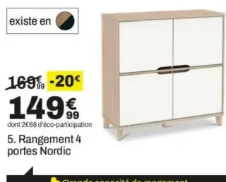 5. Rangement 4 portes Nordic