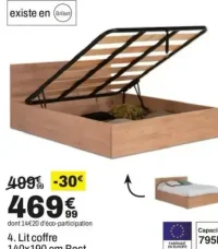 Lit coffre 140x190 cm Best