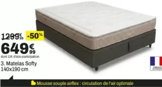 Matelas Softy Dreaméa 140x190 cm