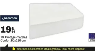Dreaméa Protège-matelas Confort 90x190 cm