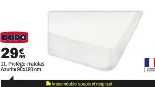 Dodo Protège-matelas Azurite 90x190 cm