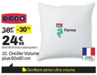 Dodo Oreiller Volume plus 60x60 cm