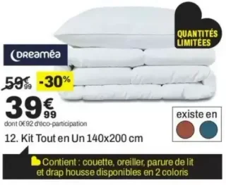 Dreamea Kit Tout en Un 140x200 cm