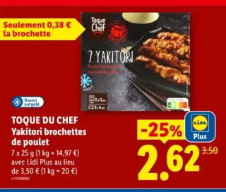 Toque du Chef Yakitori brochettes de poulet