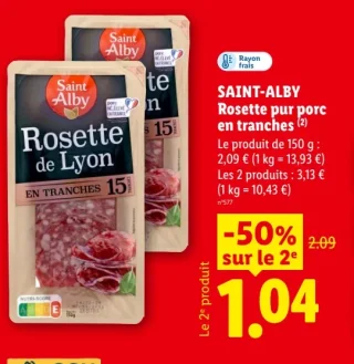 Saint-Alby Rosette pur porc en tranches