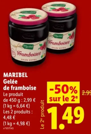 MARIBEL Gelée de framboise