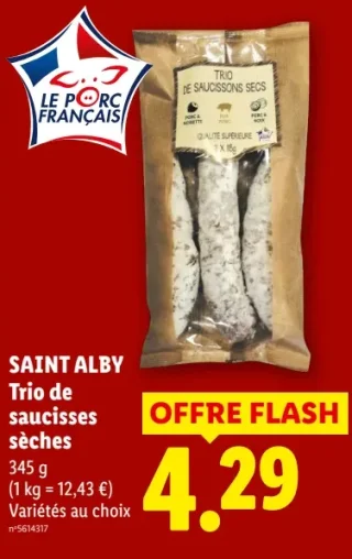 Saint Alby Trio de saucisses sèches