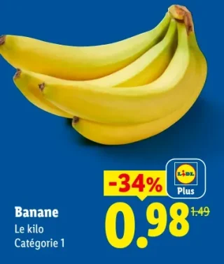 Banane Le kilo Catégorie 1