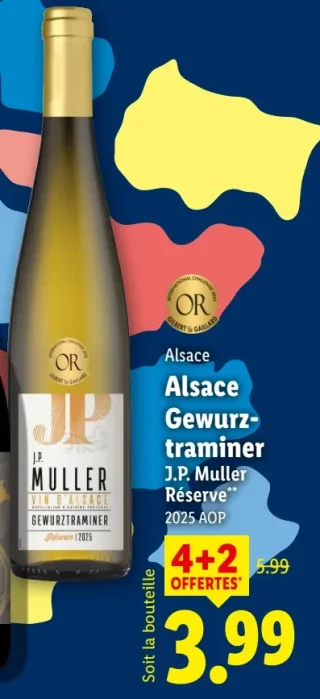 Alsace Gewurztraminer J.P. Muller Réserve AOP