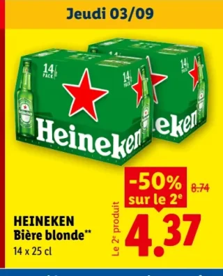 HEINEKEN Bière blonde 14 x 25 cl