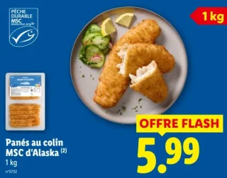 Panés au colin MSC d'Alaska
