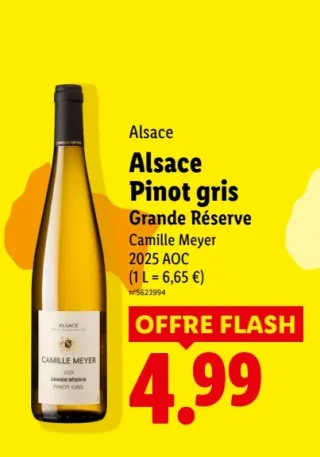 Alsace Alsace Pinot gris Grande Réserve Camille Meyer 2025 AOC