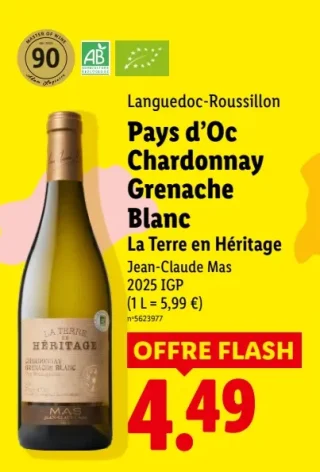 Pays d'Oc Chardonnay Grenache Blanc La Terre en Héritage