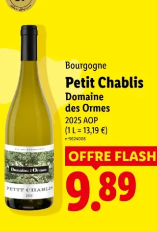Petit Chablis Domaine des Ormes