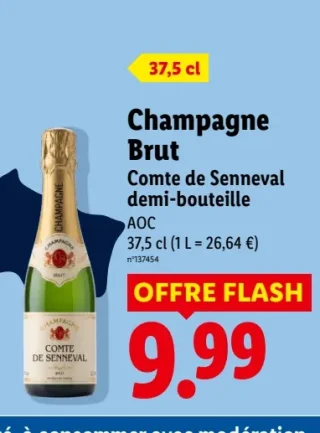 Champagne Brut Comte de Senneval demi-bouteille