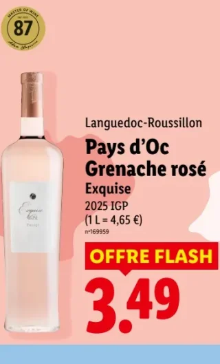 Languedoc-Roussillon Pays d'Oc Grenache rosé Exquise