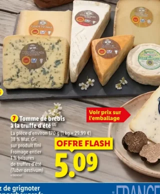 Tomme de brebis à la truffe d'été