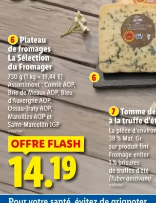 Plateau de fromages La Sélection du Fromager