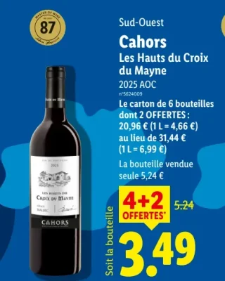 Cahors Les Hauts du Croix du Mayne 2025 AOC