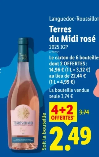 Vin rosé Terres du Midi Terres du Midi
