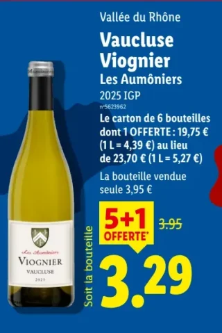 Vallée du Rhône Vaucluse Viognier Les Aumôniers