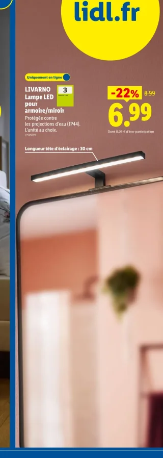 LIVARNO Lampe LED pour armoire/miroir