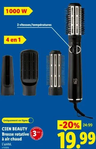 CIEN BEAUTY Brosse rotative à air chaud