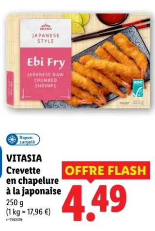 VITASIA Crevette en chapelure à la japonaise