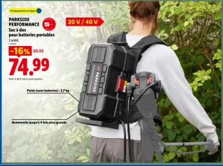 PARKSIDE PERFORMANCE Sac à dos pour batteries portables
