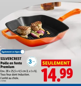 SILVERCREST Poêle en fonte Premium