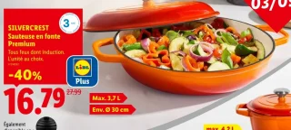 SILVERCREST Sauteuse en fonte Premium