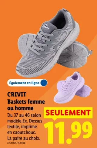 CRIVIT Baskets femme ou homme