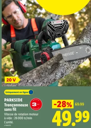 PARKSIDE Tronçonneuse sans fil