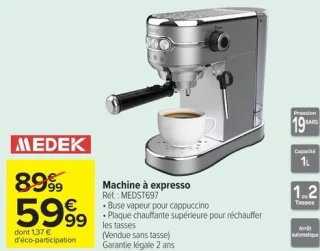 Machine à expresso Medek MEDST697