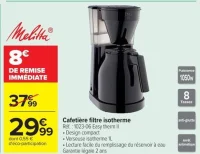 Cafetière filtre isotherme Melitta Easy therm II