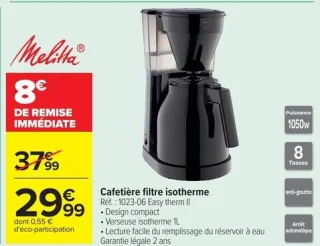 Cafetière filtre isotherme Melitta Easy therm II